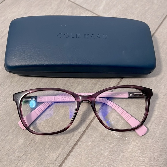 COLE HAAN Glasses Frame Purple - Picture 1 of 6
